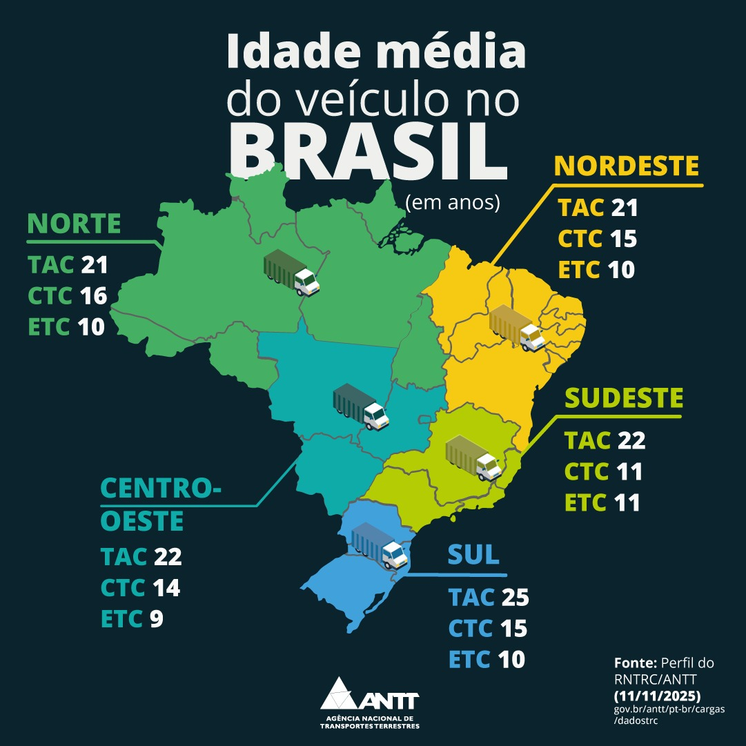 IDADE MÉDIA DO VEÍCULO NO BRASIL